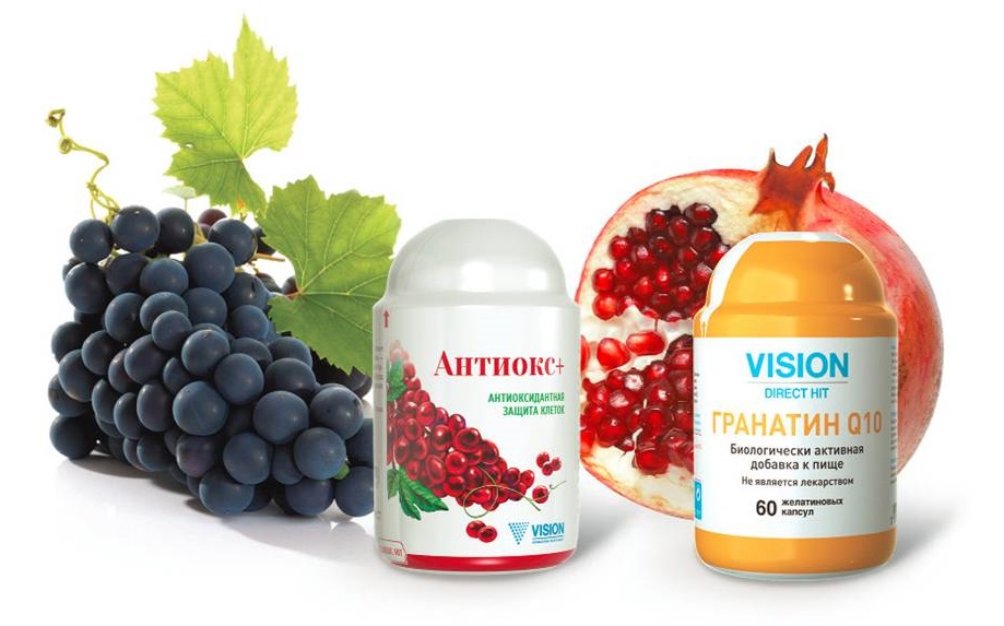 Продукты-антиоксиданты VISION - купить на Naturalbad.ru +7 923 240 2575